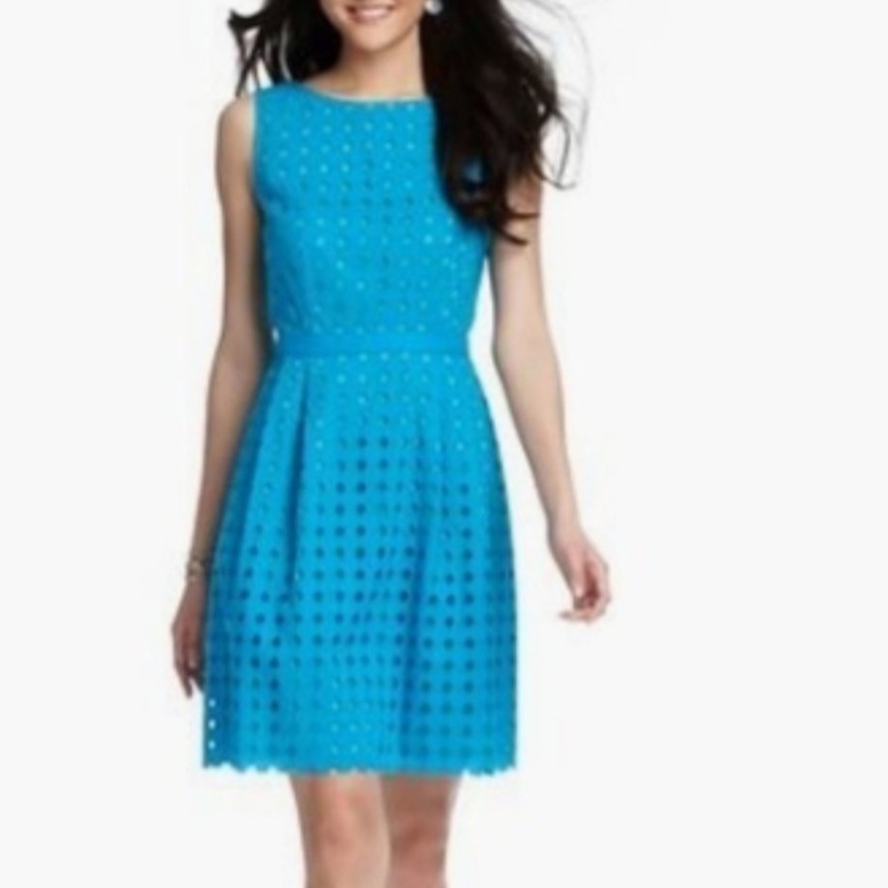 LOFT Tall Diamond Eyelet Cotton Dress Size 16 Tall